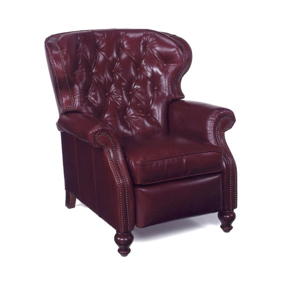 Traditional Leather Wingback Chair-Hand-Crafted Elegance