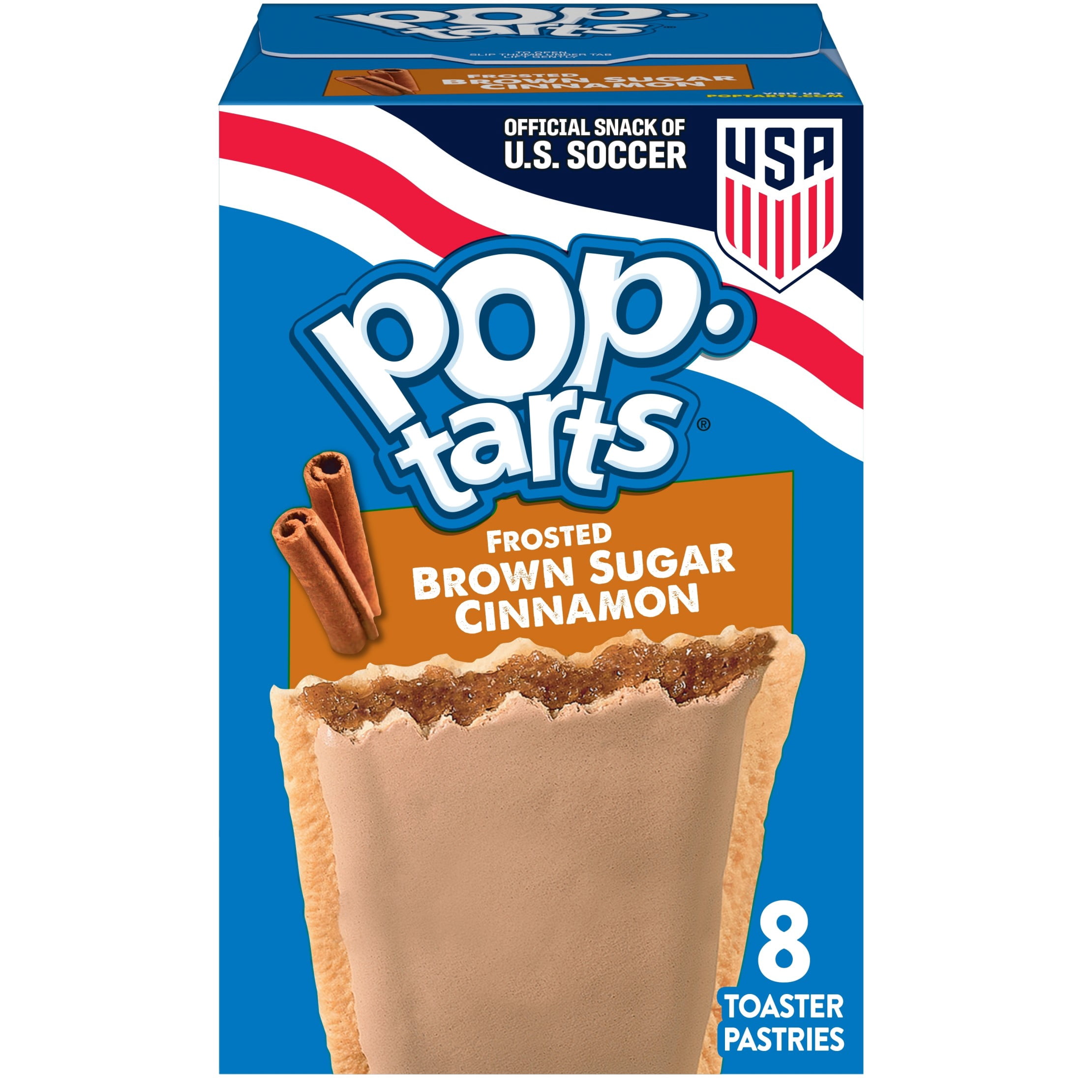 (12 pack) Pop-Tarts Frosted Brown Sugar Cinnamon Toaster Pastries, Breakfast Foods, Shelf-Stable, 13.5 oz (8 Count)