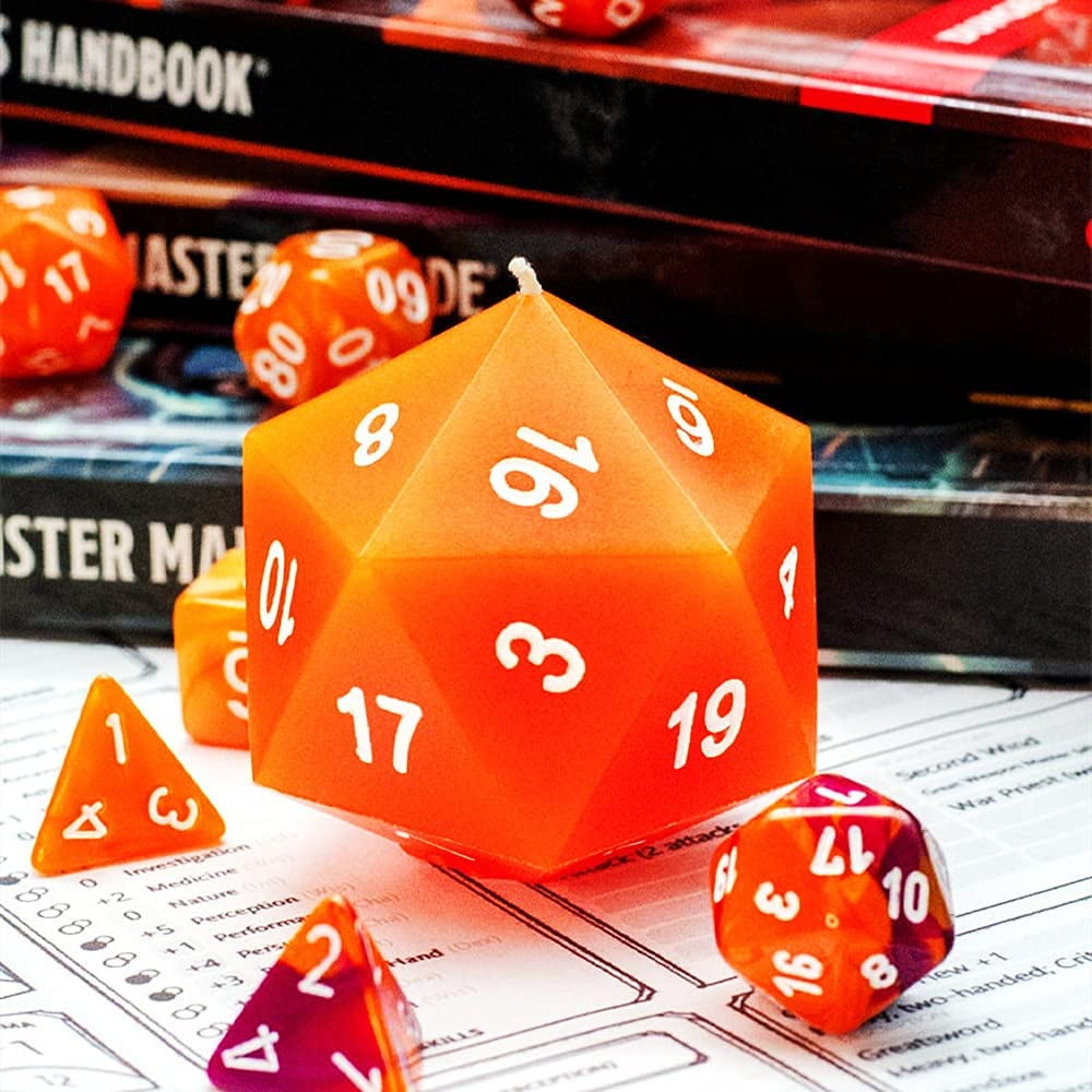 ABCISI Large Silicone Polyhedral Dice Molds, 2 Styles with D20 and D12 Resin Casting Molds for DIY Dice, Jewelry, Candles, Crafts Board RPG Games, White