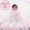 thumbnail image 6 of LollyBanks Baby Swaddle Blanket for Girls, 100% Cotton Soft and Breathable Muslin Swaddle Blanket 47 x 47 Inches, Lightweight Newborn Blankets, Baby Essentials Must Haves (Clams Flower Print), 6 of 8