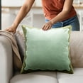 thumbnail image 5 of Kezqiaxn 18x18 Throw Pillow Inserts With Pillow Cover, Green Throw Pillow Living Room Decorative Pillows Chenilles Bed Back Cushion Square Pillows For Sofa Bedside Window Green, 5 of 6