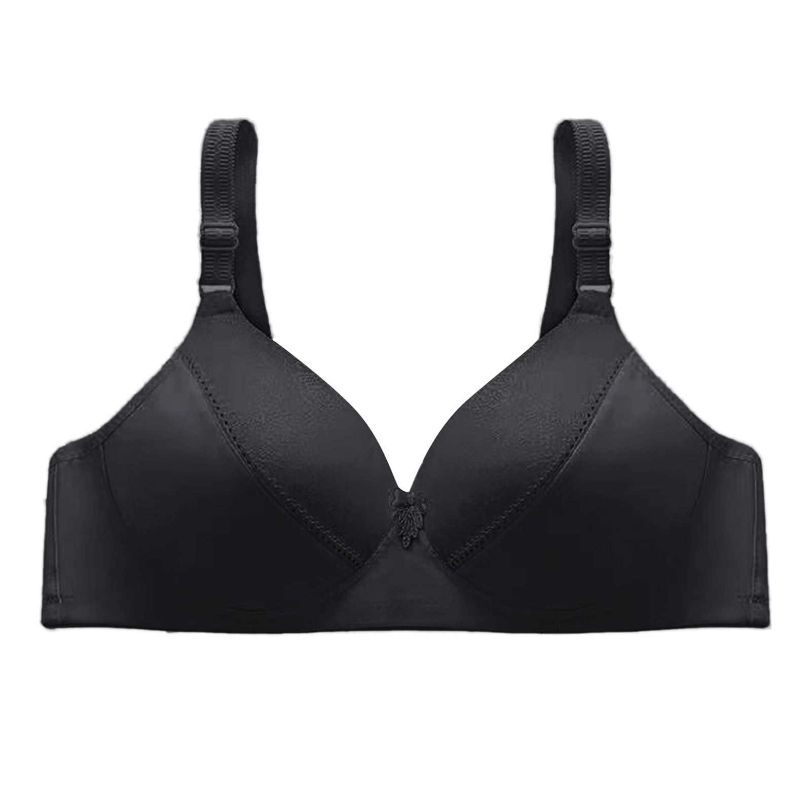 Buy Wired Padded Super Combed Cotton Elastane Medium Coverage Pushup Bra  with Plunge Neck - Black FE53