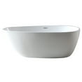 thumbnail image 5 of ALFI brand AB8861 59 inch White Oval Acrylic Free Standing Soaking Bathtub, 5 of 5