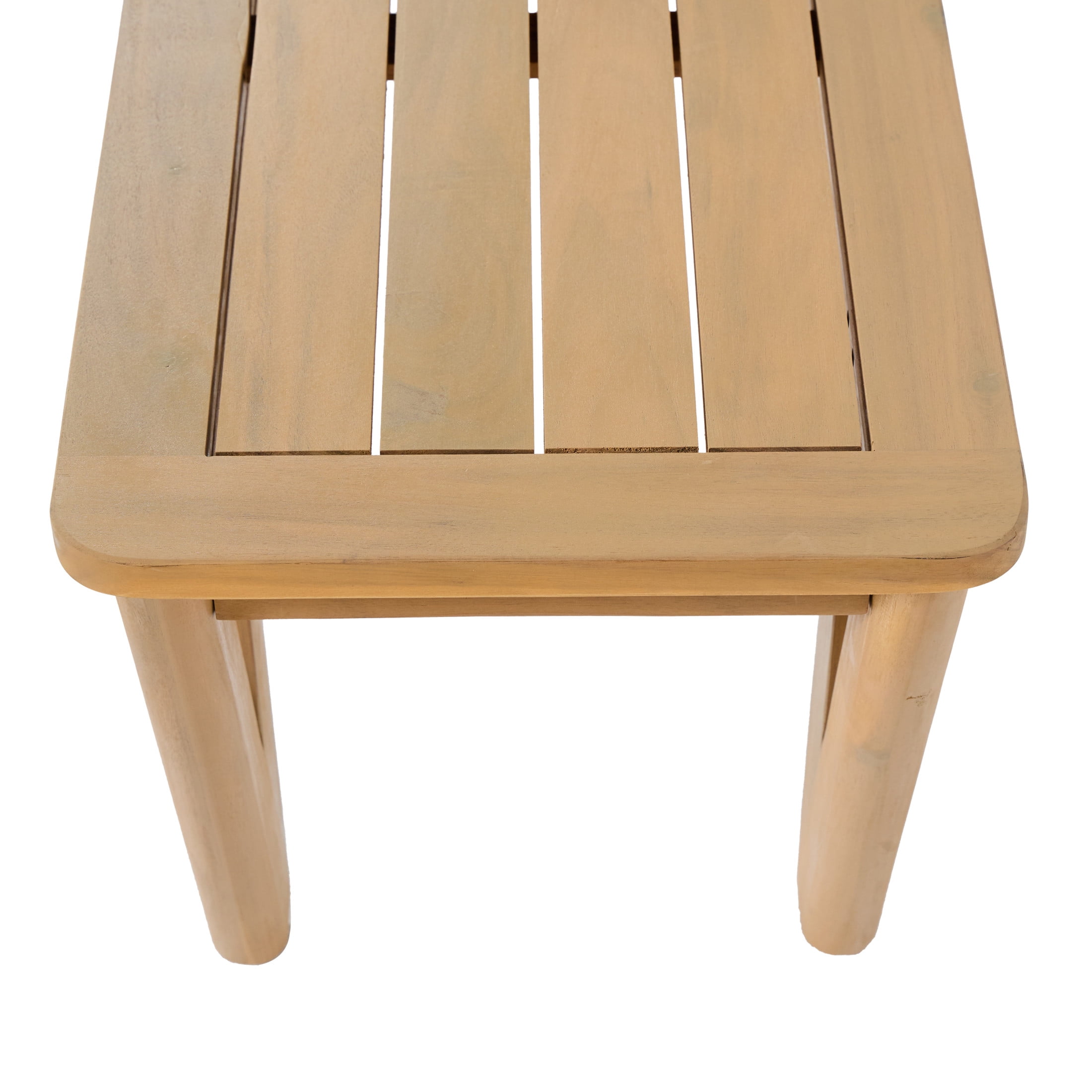 Christopher Knight Home Farmhouse Acacia Wood Outdoor Dining Bench with V-Legs for 2 to 3, Light Teak