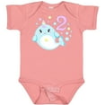 thumbnail image 3 of Inktastic Happy 2nd Birthday with Cute Narwhal Stars and Bubbles Boys or Girls Baby Bodysuit, 3 of 5