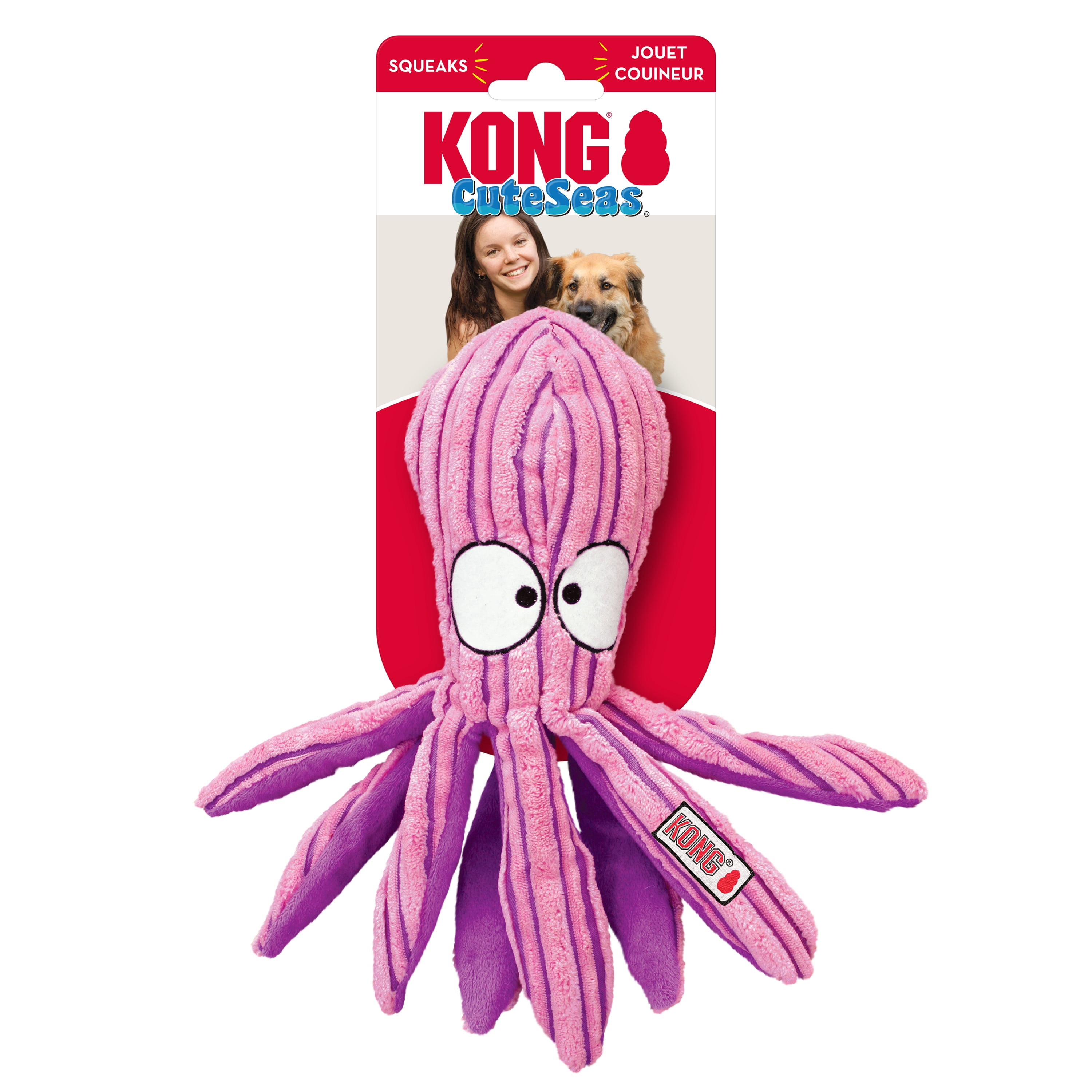 KONG® Cuteseas®Squeaker Dog Toy, Octopus, Medium