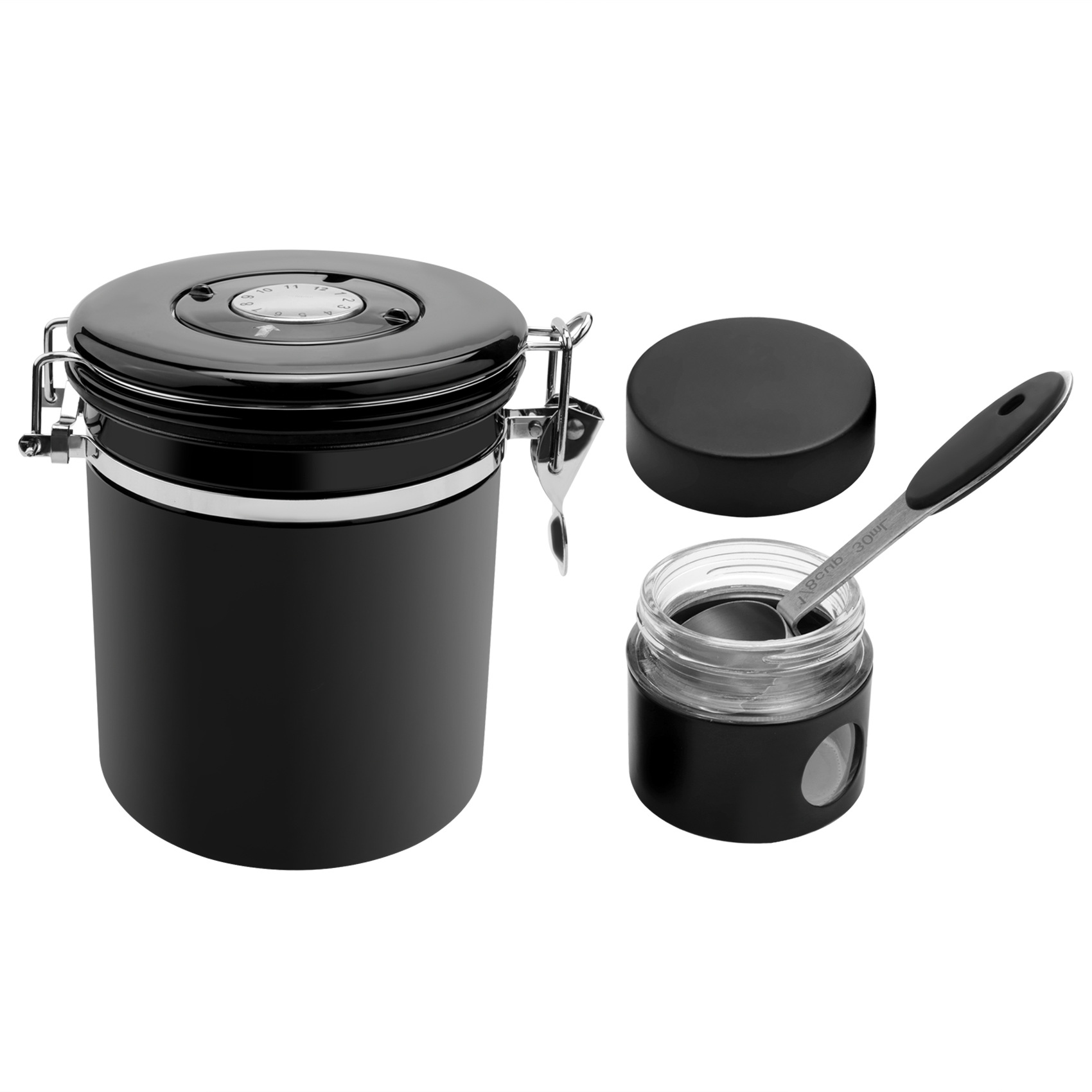 Airtight Coffee Canister,1.5L Vacuum Sealed Container with Cantilever