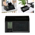 thumbnail image 4 of Support de Bureau avec Horloge, Organiseur de Bureau Multifonctionnel Design Raisonnable avec Bloc-Notes LCD pour Maison Bureau École pour Papiers de Notes Cartes de Visite, 4 of 8