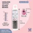 thumbnail image 3 of Miyuki Delica Seed Beads – Size 11/0 (1.6 mm), DB0311, Matte Metallic Olive Green, 7.2 g, Approx. 1440 Beads, 3 of 7