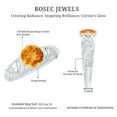 thumbnail image 5 of Rosec Jewels 1.25 CT Citrine and Diamond Milgrain Engagement Ring- AAA Grade, 10K White Gold, US 8.00, 5 of 9