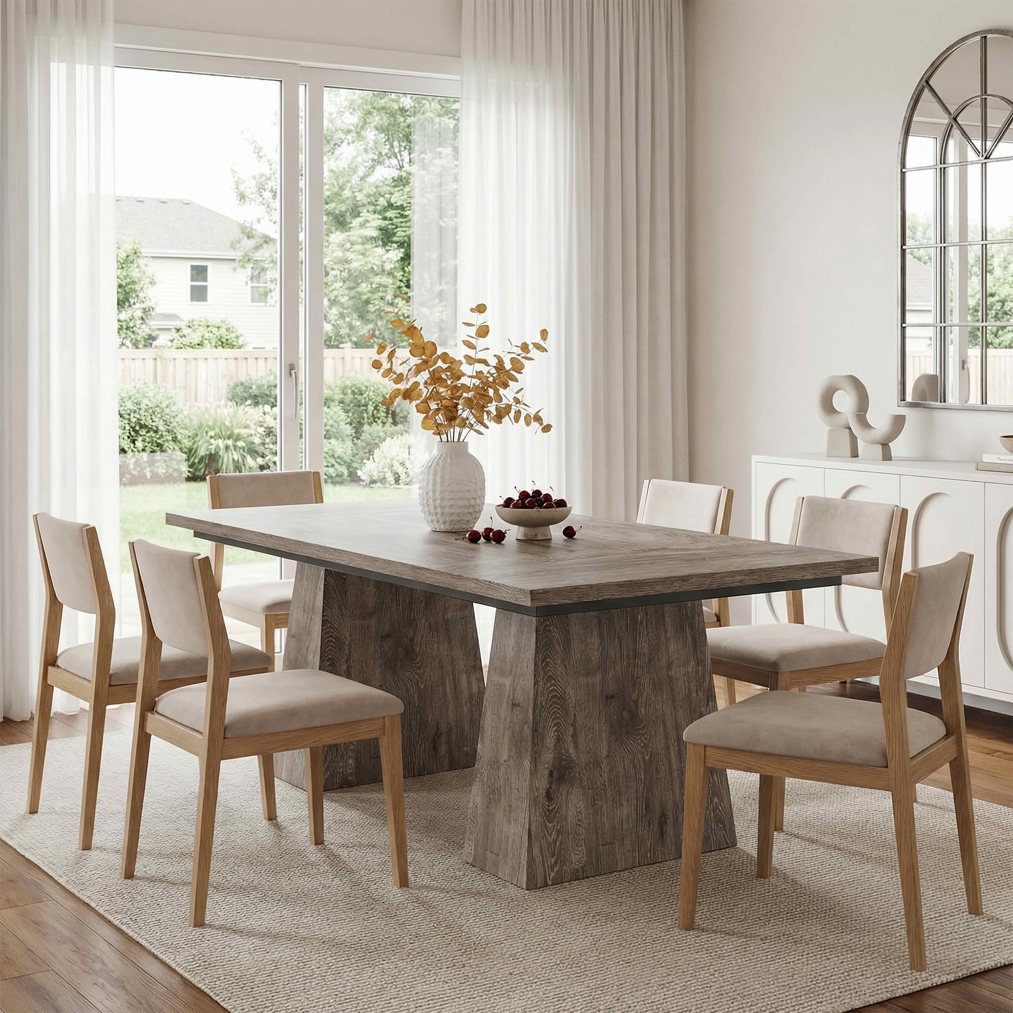 MAYEERTY 63" Rustic Dining Table, Heavy-Duty Multipurpose Table for Home & Office, Easy Assembly