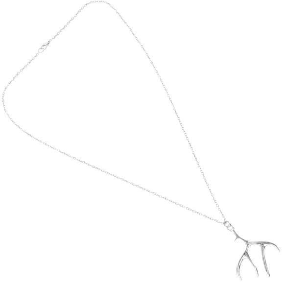 Gymnture Deer Antler Necklace Holiday Pendant for Christmas Party Accessory