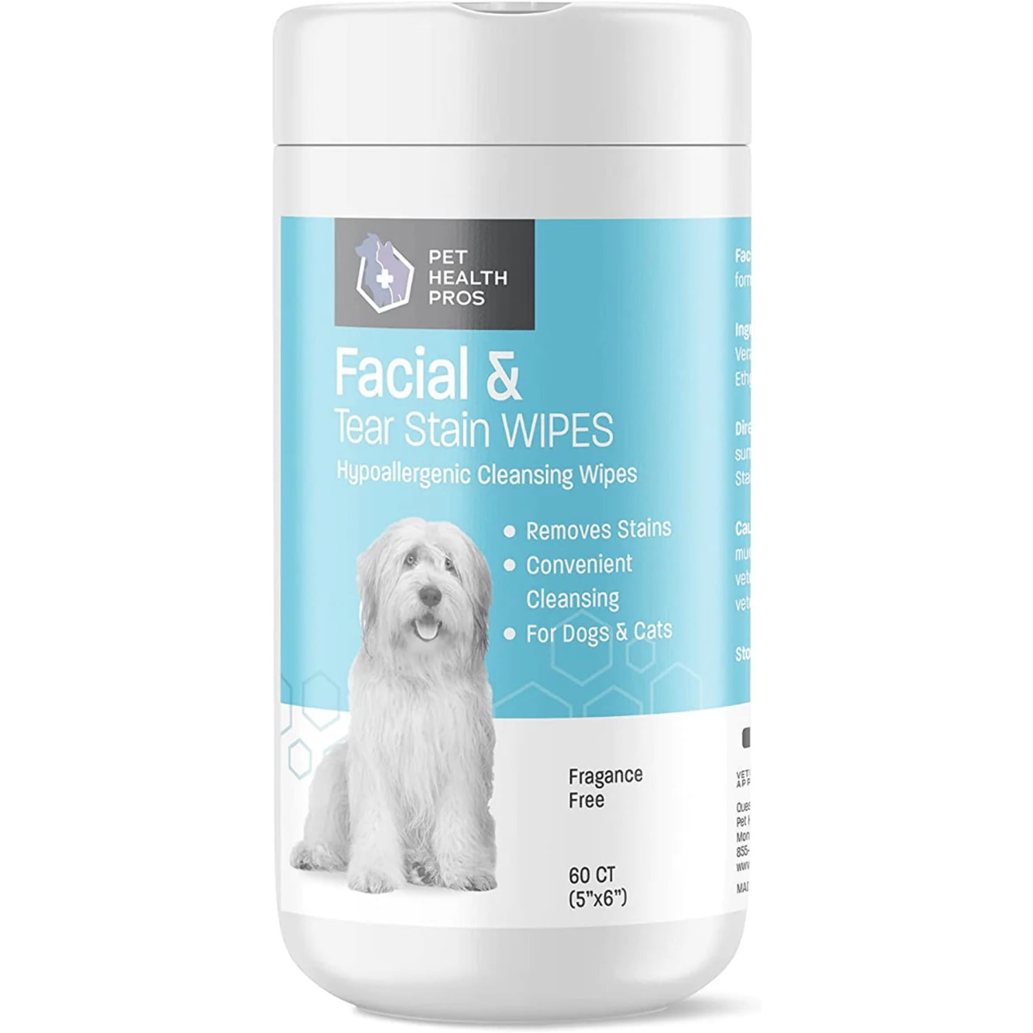 Pet Health Pros Dog Eye Wipes Tear Stain Remover for Dogs Cats Cat