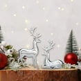 thumbnail image 4 of 2PCS Christmas Reindeer Table Ornaments,Christmas Decoration Indoor Decor Small Resin Standing Sitting Deer Figurine,Mini Reindeer Christmas Decorations for Home Indoor Outdoor(Electroplated Silver), 4 of 6
