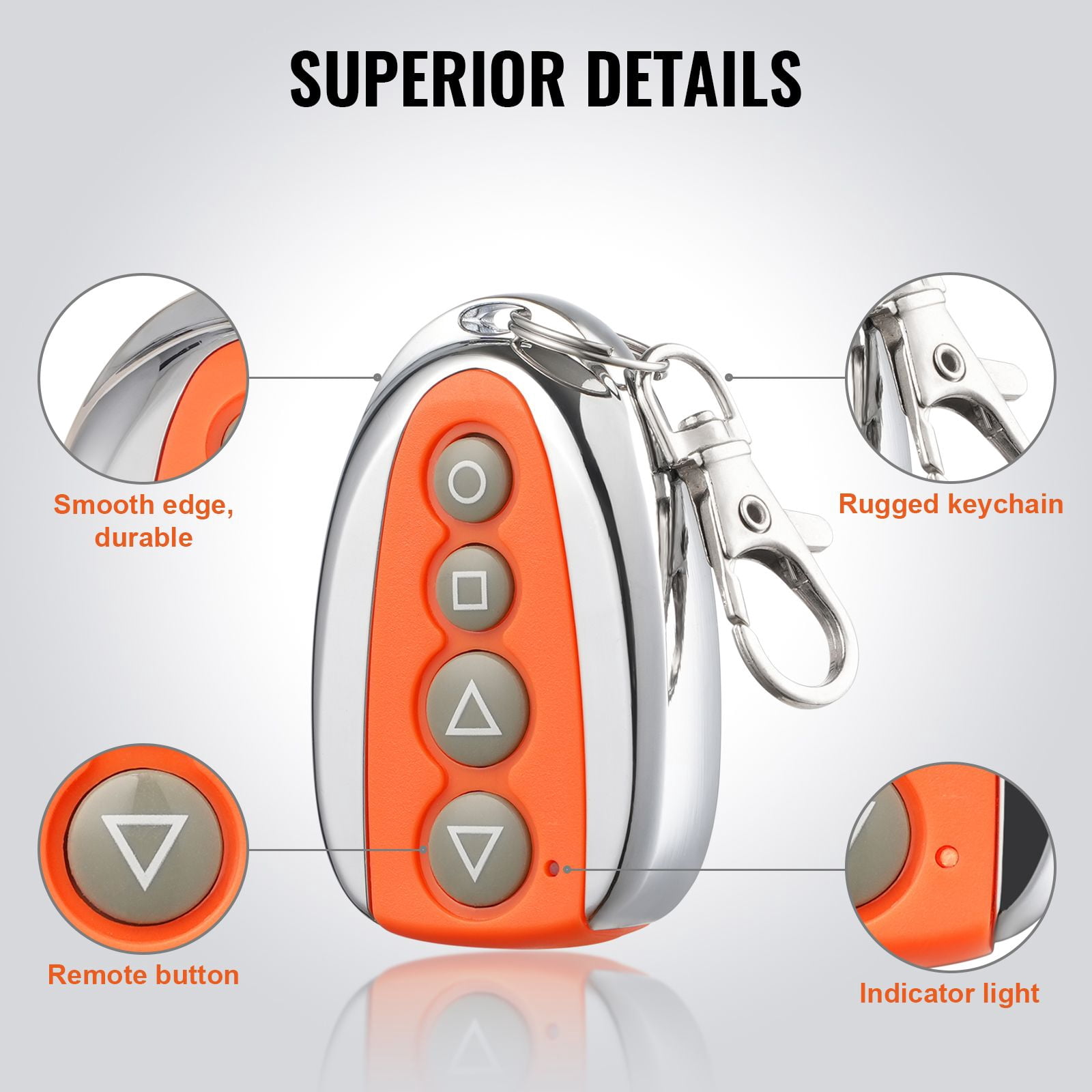 Gate Remote Control Transmitter 131FT Range, Sliding Gate Opener Remote Key Fob, Automatic Garage Door Electric Gate Remote for Access Control
