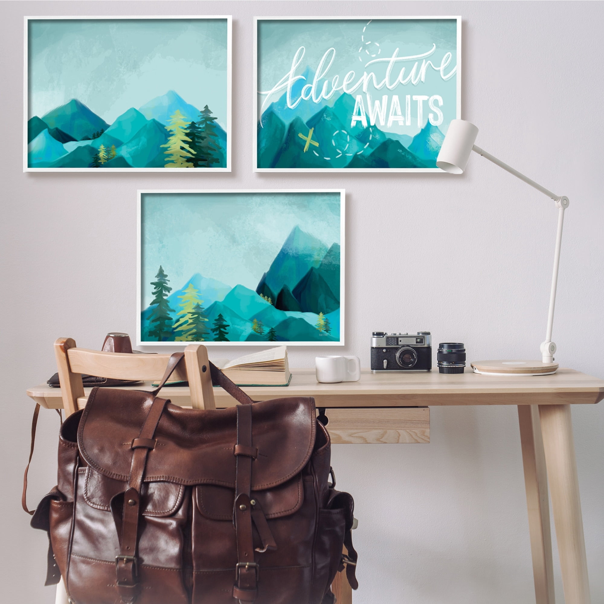 Stupell Industries Icy Panoramic Adventure Awaits Outdoor Motivational Phrase,30 x 24, Design by House Fenway