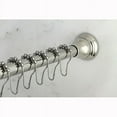 thumbnail image 2 of Kingston Brass  Chrome Adjustable Shower Curtain Rod with Shower Hooks - Silver, 2 of 5