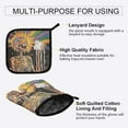 thumbnail image 3 of Yayeee Oven Mitts and Pot Holder Set of 2 Heat Resistant Kitchen Gloves Baking Hot Pad, Bright Skeleton, 3 of 5