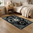 thumbnail image 2 of ODIKA Gothic Snake Serpent Mystical Tattoo Ornate Symmetrical Whimsy Non-Slip Chair-Friendly for Dining Room, Under Table, Home Office, 2 of 7