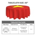 thumbnail image 5 of ZICANCN Round Table Cloths 60 Inch, Vietnam Flag Table Cover Waterproof Washable Outdoor Picnic Tablecloth, 5 of 8