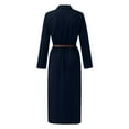 thumbnail image 5 of outfmvch long sleeve dress for women wrap dress for women button long shirt dress long sleeve lapel long dress long dresses for women navy m, 5 of 8