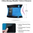 thumbnail image 3 of PANuYIN Waist Trimmer Trainer Belt for Women Men Weight Loss Premium Neoprene Sport Sweat Workout Slimming Body Shaper Sauna Exercise (Blue, L), 3 of 6