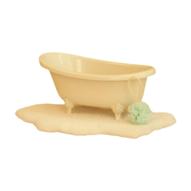 Bañera en miniatura, decoración para cuarto de ducha, colección 1/12, regalo divertido, mini bañera, juguete, muebles de baño, modelo, accesorio para