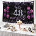 thumbnail image 5 of Happy 48th Birthday Banner,  Happy Birthday Party Decorations, Birthday Supplies Backdrop Décor, 5.9 X 3.6 Ft, 5 of 6