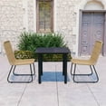 thumbnail image 1 of vidaXL 3 Piece Outdoor Dining Set Poly Rattan and Glass, 1 of 5
