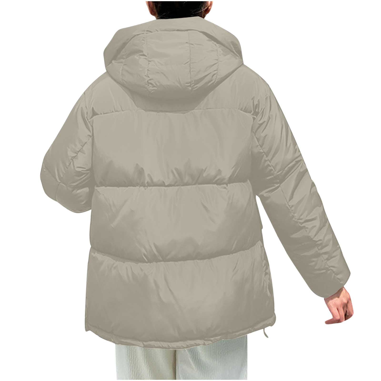 JINGWANGYHBD Fall Savings Womens Puffer Coats Padded Zip Up