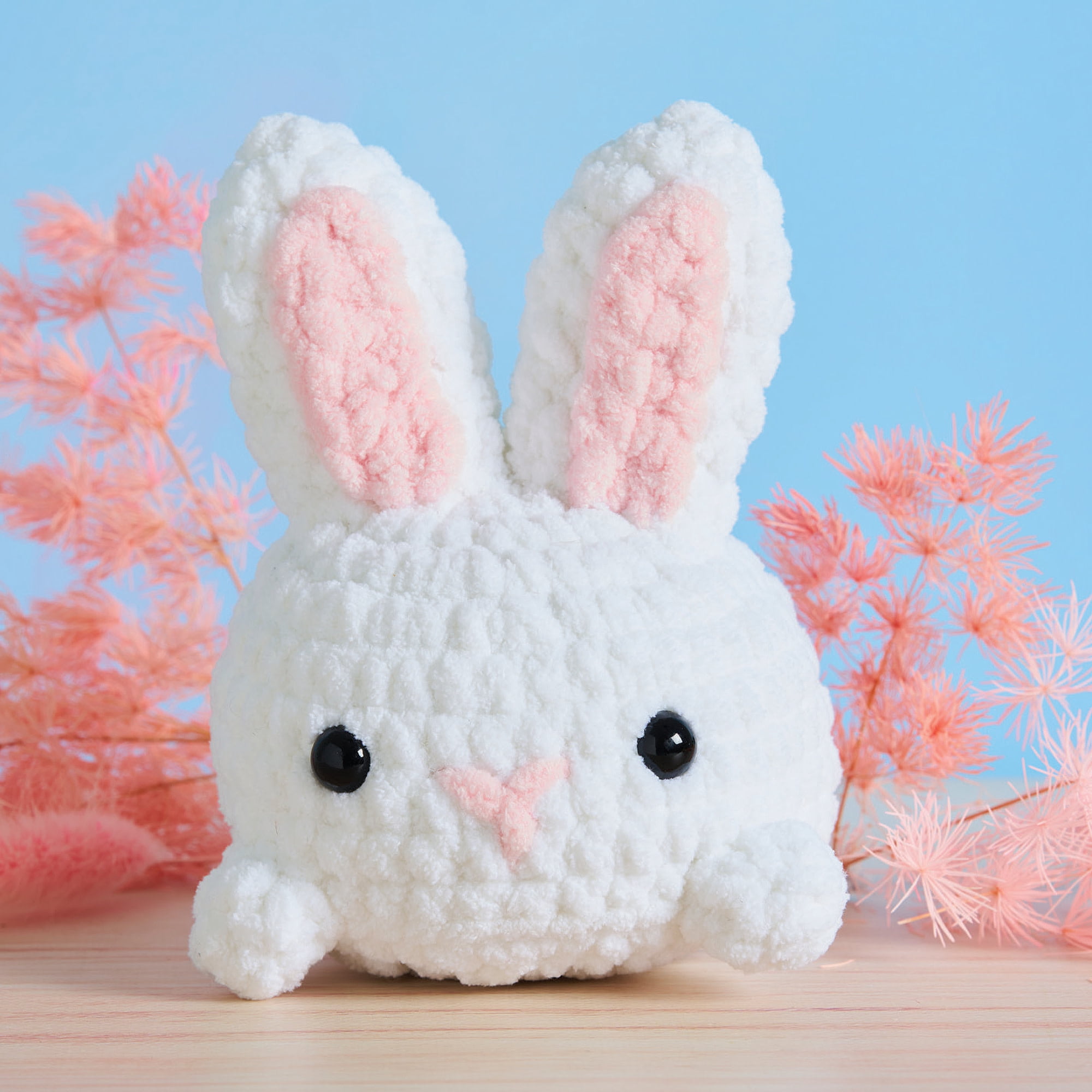 Craft Maker: Too Cute - Crochet Plushies - DIY 3 Plush Animals, Adult Craft Kit, Chenille Yarn, Hook, Stuffing, Safety Eyes, Guide Book, Art Activity