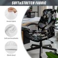 thumbnail image 6 of ZIATUBLES Dragonfly Flower Leaf Printed Stretch Computer Office Chair Cover with Snap Button Soft Removable Home Rotating Chair Slipcovers Stylish Washable High Back Chair Cover, L, 6 of 7