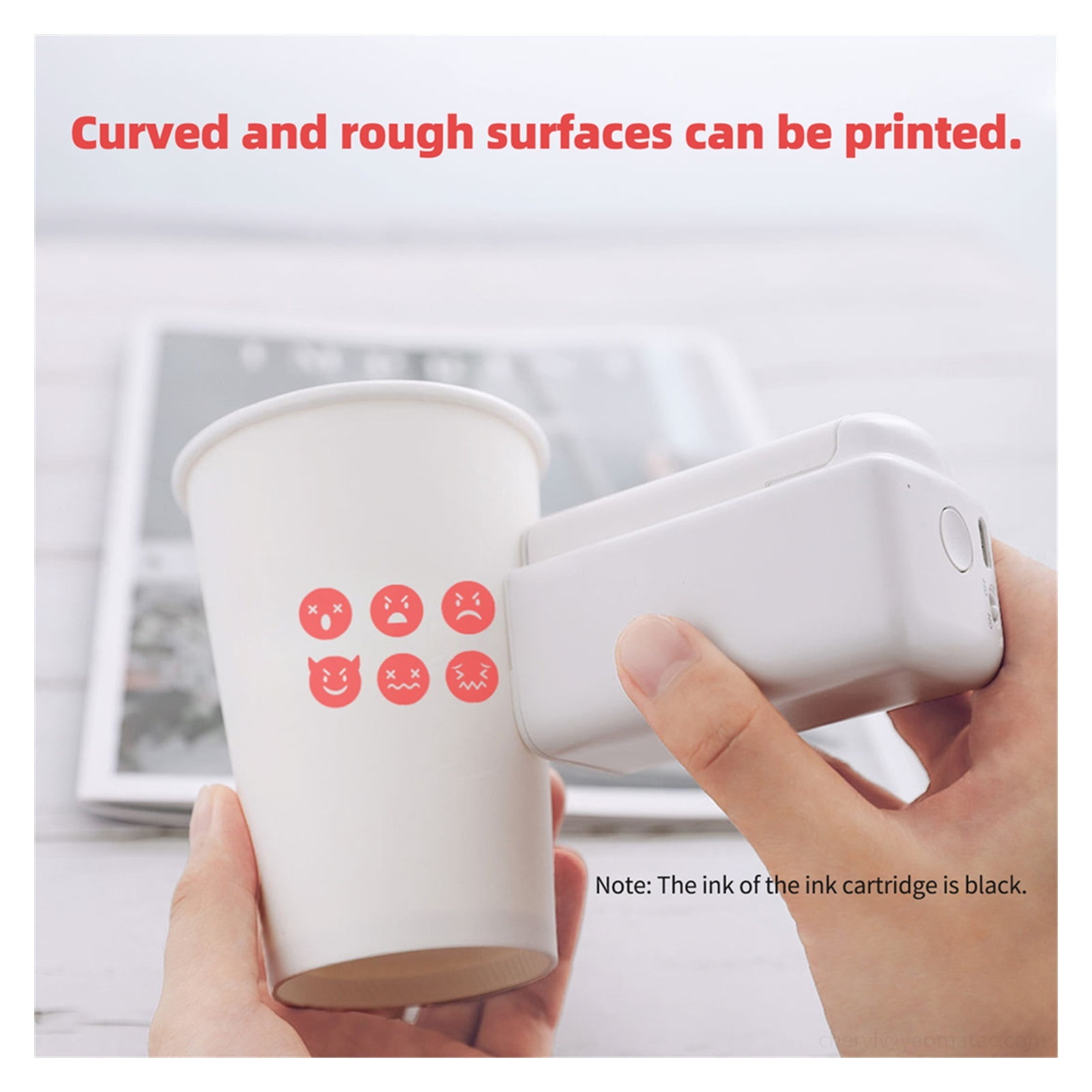 Large Size Inkjet Multi-Function Mini Portable Inkjet Tattoo Printer Cartridge WiFi Connection DIY Handheld Printer ,Compact Design