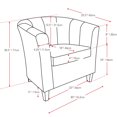 thumbnail image 4 of CorLiving Antonio Bonded Leather  Tub Chair, 4 of 4