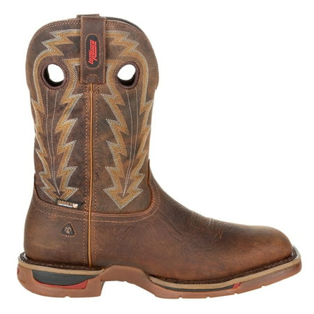 

Rocky Range 11 Inch Waterproof Western Mens Work Safety Shoes Casual - Brown
