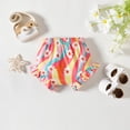 thumbnail image 5 of Fesfesfes Toddler Girl 2 Piece Outfits Toddler Kids Baby Girls Fashion Cute Flower Print Ruffles Vest Shorts Hairband Suit 0-6 Months, 5 of 5
