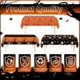 thumbnail image 4 of Halloween Tablecloth Decorations Halloween Party Supplies Plastic Disposable Rectangle Tablecovers Skeletons Ghosts Pumpkin Table Décor 3Pcs Design 2, 4 of 6
