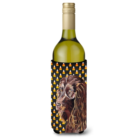 Boykin Spaniel  Candy Corn Halloween Wine Bottle Hugger