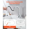 thumbnail image 4 of Brushed Nickel Single Handle Sink Faucet with Pull Down Sprayer for Kitchen,Bathroom,RV and Bar Sink-Dual Stream and Spray Modes,Leak-Proof Design, 4 of 6