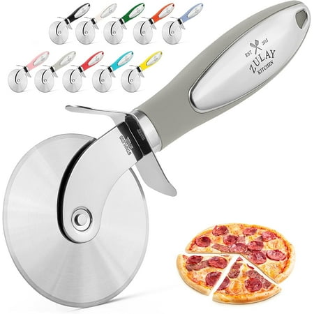 

Zulay Kitchen Large Pizza Slicer Stainless Steel Cutter Wheel - Gray