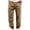 Khaki, variant on IYTR Mens Cargo Pants Casual Sport Pants Elastic Waist Drawstring Jogger Pants Sweatpants Baggy Pants Solid Color Comfy Casual Hiking Fashion Trousers (Brown,XXXL)