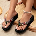 thumbnail image 3 of IUJSOY Sandales de Plage à Plateforme pour Femmes Sandales de Plage d'Été Bijoux Sandales de Plage Sandales à Coussin Doux Compensées Sandales à Enfiler, 3 of 9