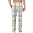 thumbnail image 4 of Men Plaid Pajama Pants with Pockets, Button Fly Drawstring Jogger PJ Bottoms Comfortable Sleep Pants, 4 of 5