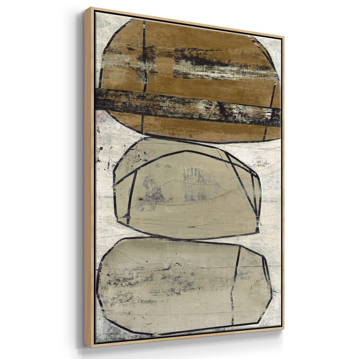 Dim Sum I Framed Premium Gallery Wrapped Canvas - Ready to Hang - 17 x 25 - Natural Wood Floating Frame