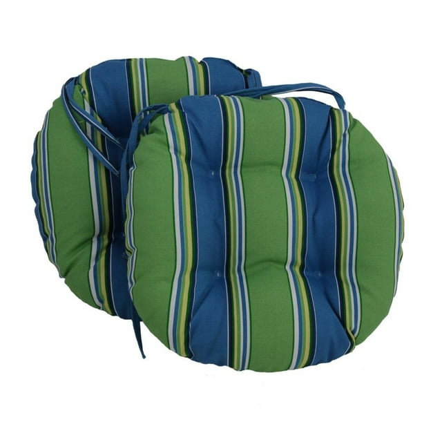 16-inch Outdoor Spun Polyester Tufted Chair Cushion (Set of 2)