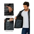 thumbnail image 4 of Little Donkey Andy Men's Lightweight Quilted Puffer Jacket Windproof Thermal Winter Coat with Recycled Insulation Black XXL, 4 of 7