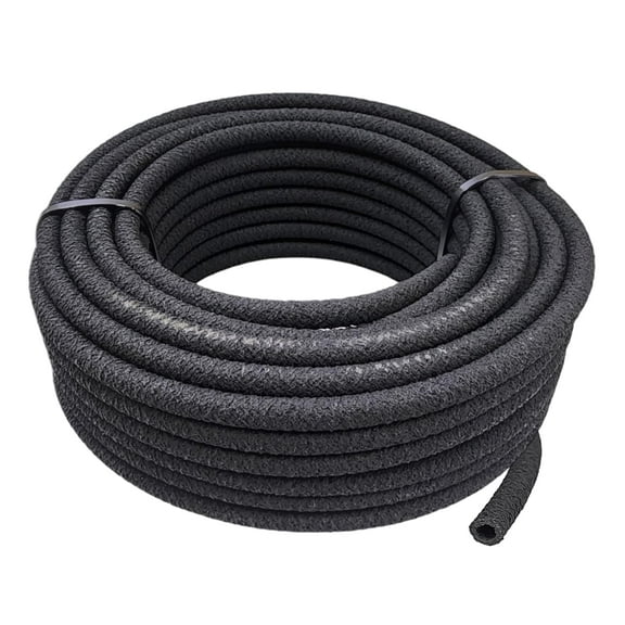 (50 Foot) 1/4 in. Dripline Soaker Hose, Black Rubber Drip Irrigation Tubing (Compatible with Raindrip, Rainbird, Orbit Tubing & Fittings) (50 Foot)