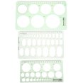 thumbnail image 1 of MasteelfCA 3Pcs Geometric Drawings Templates Stencils Plastic Measuring Template Rulers for Drafting, 1 of 9