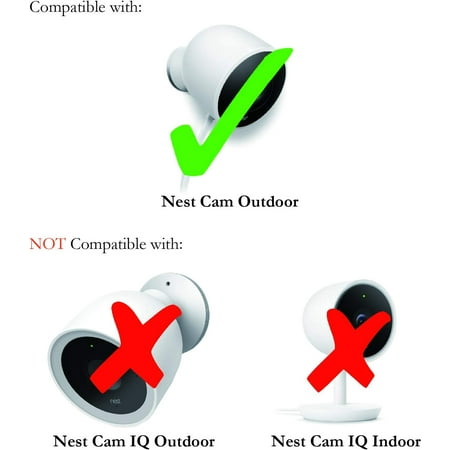 Wasserstein - Silicone Skin for Nest Cam Outdoor Security Cameras - Black