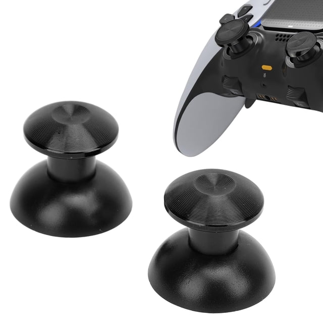6 Pcs Metal Thumbsticks for Edge, for Elite, for Switch Pro Controllers, Replacement Kit with Standard, Low Dome, High Dome Caps, Enhanced Control and Aluminum Alloy Construction